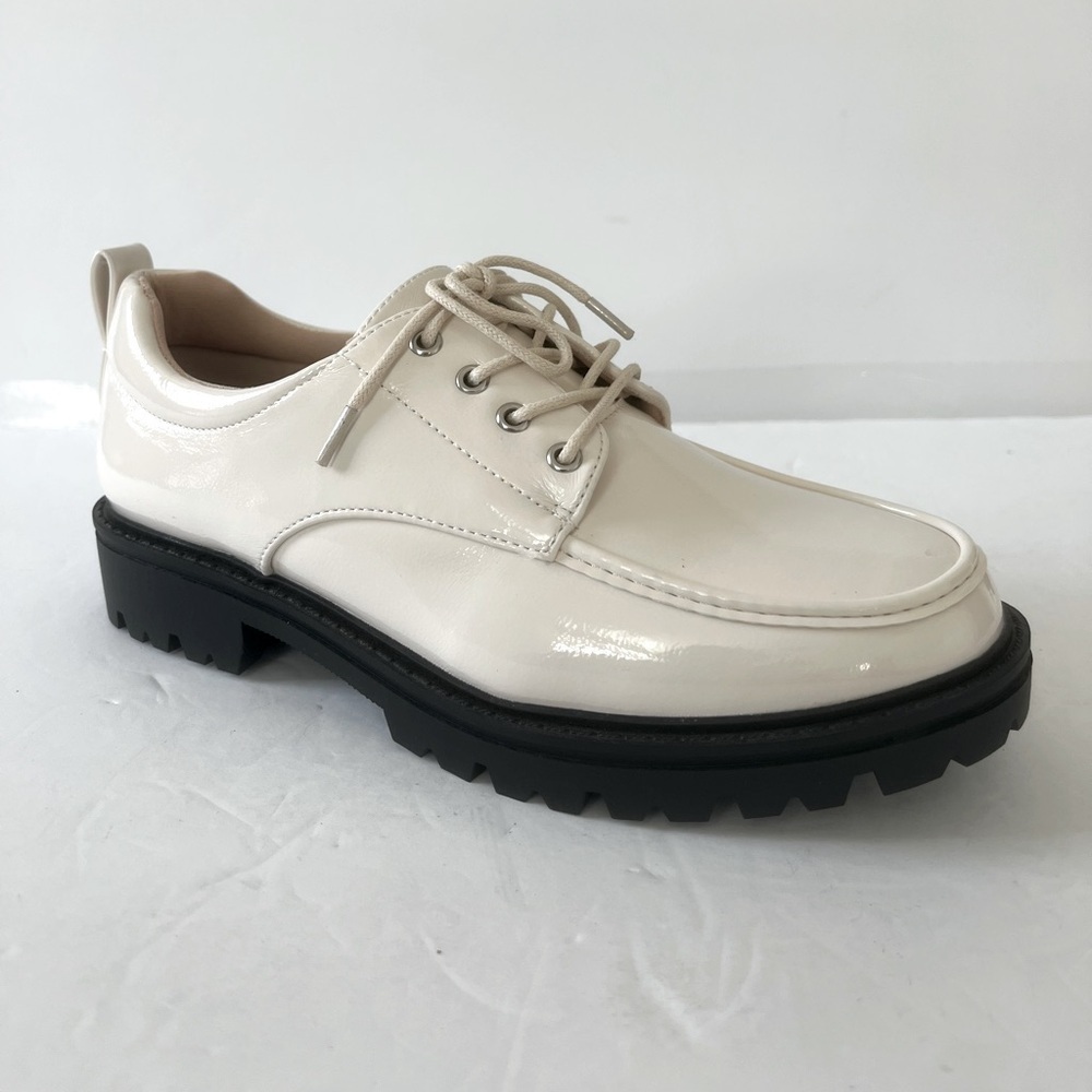 Journee Collection Women Zina Oxford Lace-Up Lug Sole Loafer Shoes Size 6 WD NIB - Picture 9 of 14